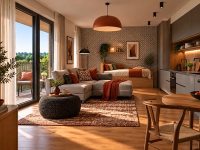 slunného bytu 1+kk s prostorným balkonem – Resort Hluboká