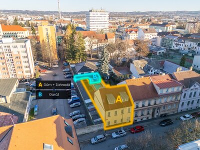 Prodej cihlového činžovního domu s garáží, zahradou a skvělou polohou v Komenského ulici.